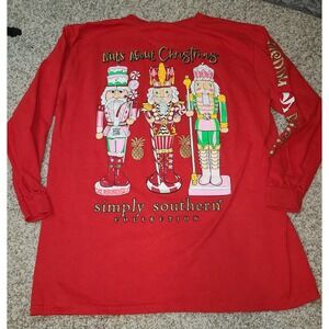 Kids Simply Southern Christmas Long Sleeve T-shirt Youth Medium